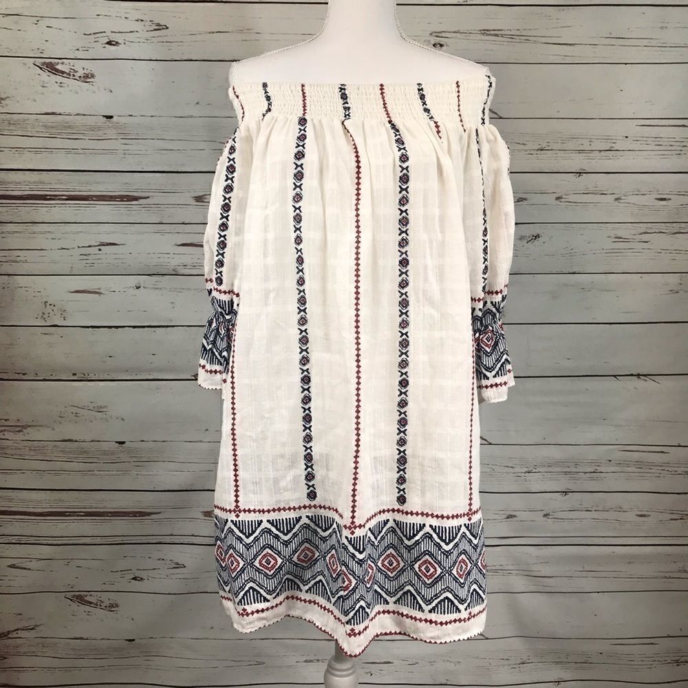 Paper Heart Striped Boho Tunic dress Size Medium
